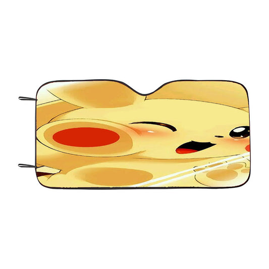 Pikachu Mirror Car Auto Sun Shade Windshield Cover