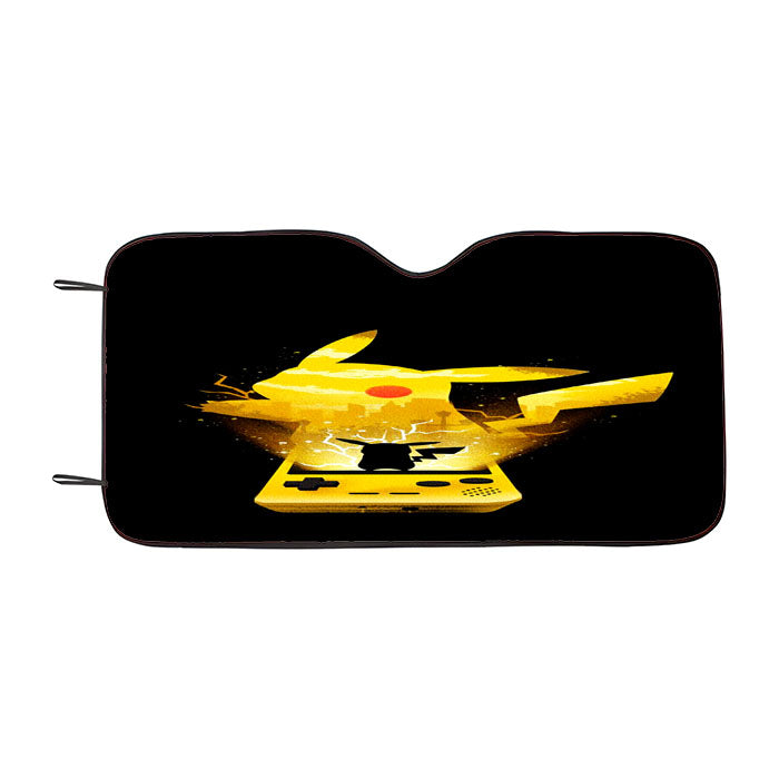 Pikachu Out Of Gameboy Car Auto Sun Shade Windshield Cover