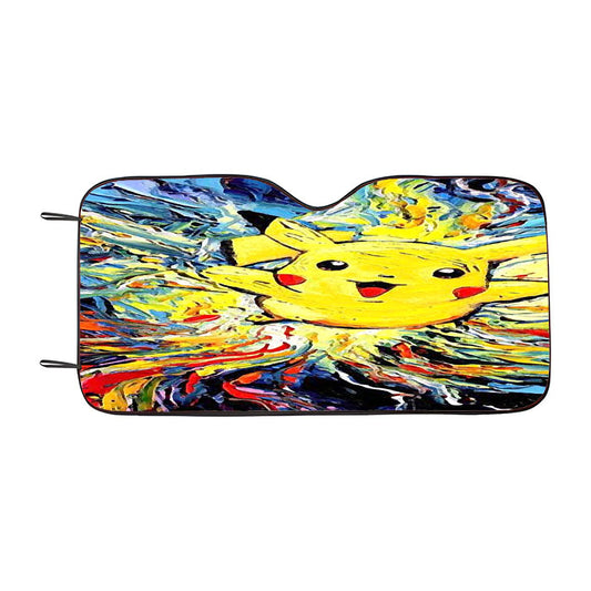Pikachu Starry Night Car Auto Sun Shade Windshield Cover