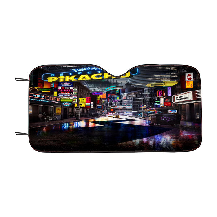Pokemon Detective Pikachu Poster Car Auto Sun Shade Windshield Cover