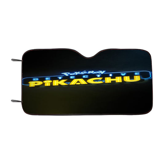Pokemon Detective Pikachu Title Car Auto Sun Shade Windshield Cover
