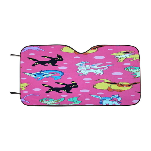 Pokemon Eeveelutions Pattern Car Auto Sun Shade Windshield Cover