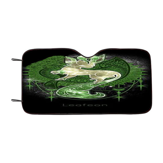 Pokemon Evee Evolution Leafeon Car Auto Sun Shade Windshield Cover