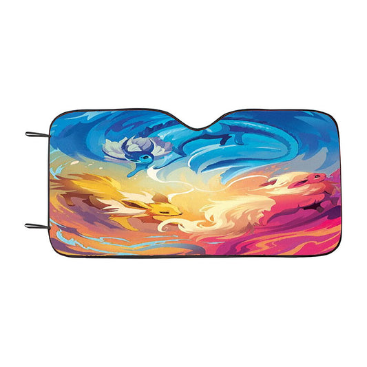 Pokemon Gathering Of Elements Paintings On Canvas Car Auto Sun Shade Windshield Cover