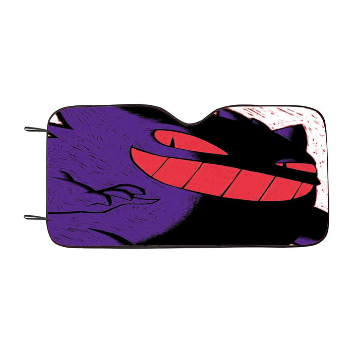 Pokemon Gengar Smirk Car Auto Sun Shade Windshield Cover