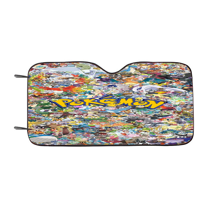 Pokemon Pattern All Char Car Auto Sun Shade Windshield Cover