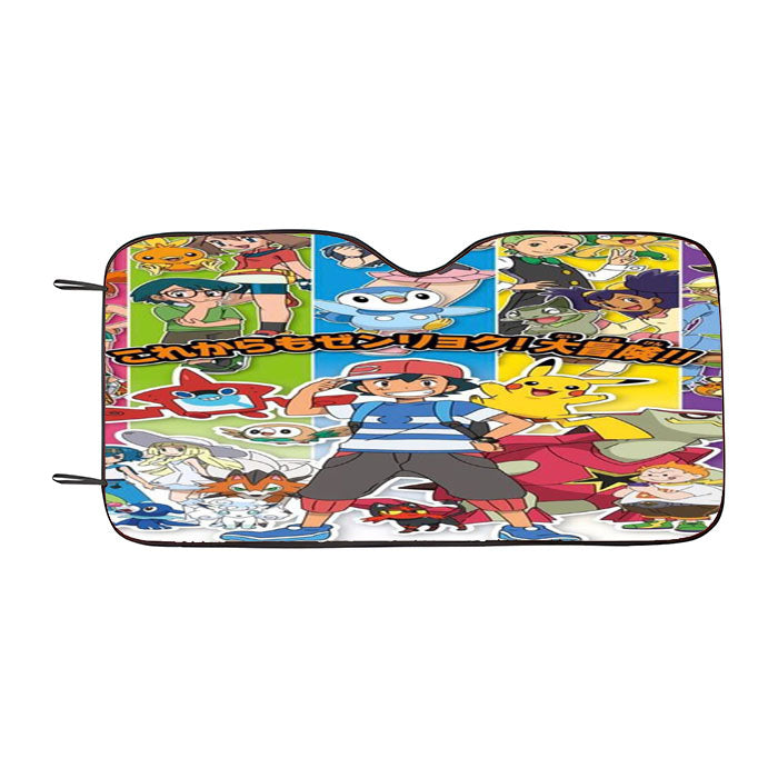 Pokemon Pikachu And  Car Auto Sun Shade Windshield Cover