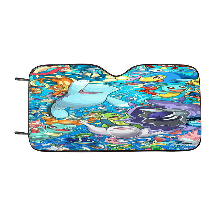 Pokemon Water Type Fanart Collage Car Auto Sun Shade Windshield Cover