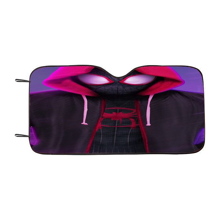 Red Black Spiderman Kid Hoodies Into The Verse Car Auto Sun Shade Windshield Cover
