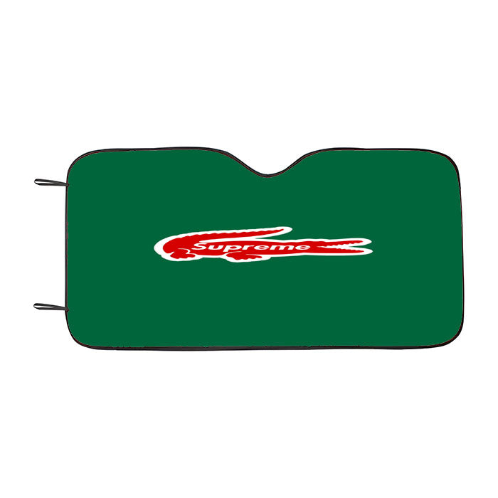 Red Lacoste Supreme Car Auto Sun Shade Windshield Cover