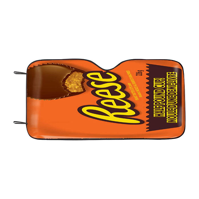 Reese Peanut Butter Cups Holiday Candy Car Auto Sun Shade Windshield Cover