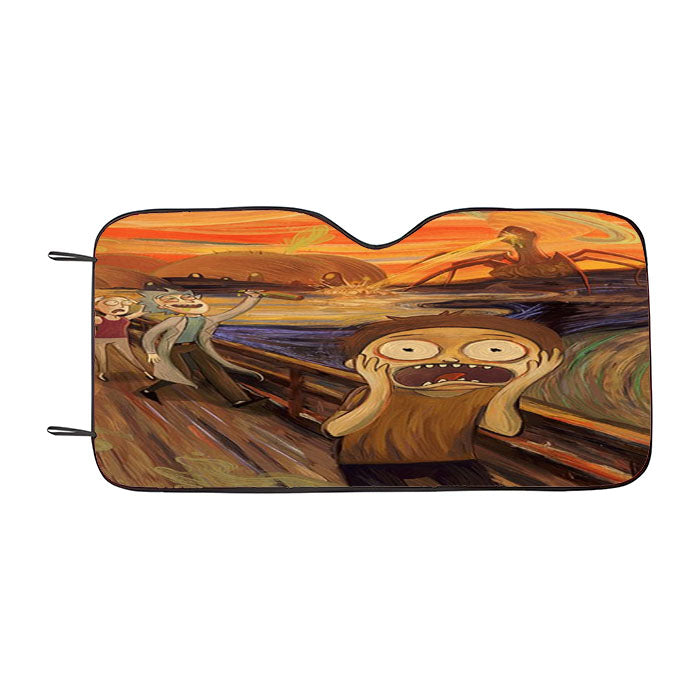 Rick And Morty Scream Car Auto Sun Shade Windshield Cover