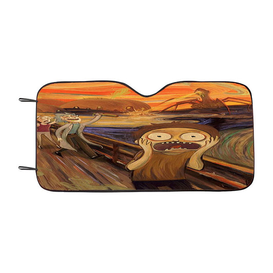 Rick And Morty Scream Car Auto Sun Shade Windshield Cover