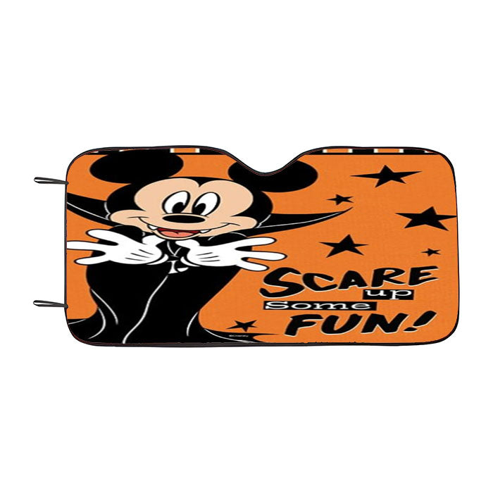 Scare Up Some Fun Mickey Car Auto Sun Shade Windshield Cover