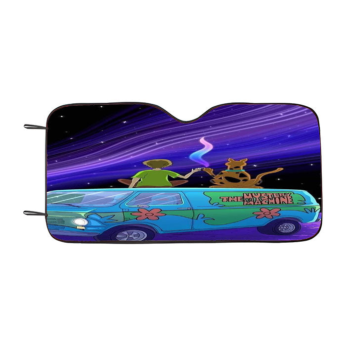 Shaggy Rogers And Scooby Doo Galaxy Car Auto Sun Shade Windshield Cover