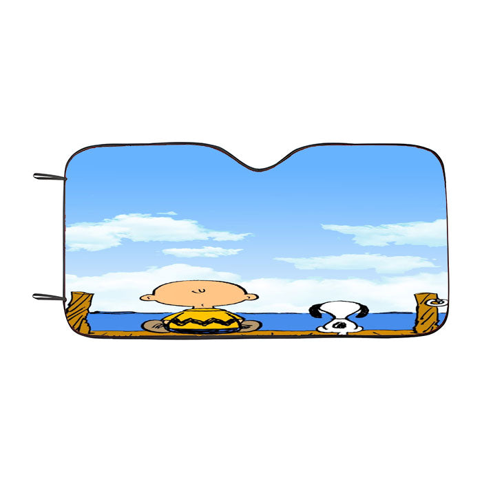 Snoopy And Charlie Brown Friends Car Auto Sun Shade Windshield Cover
