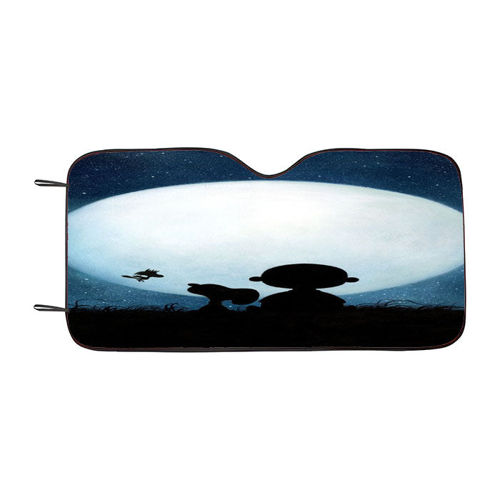 Snoopy Charlie Brown And Moon Car Auto Sun Shade Windshield Cover