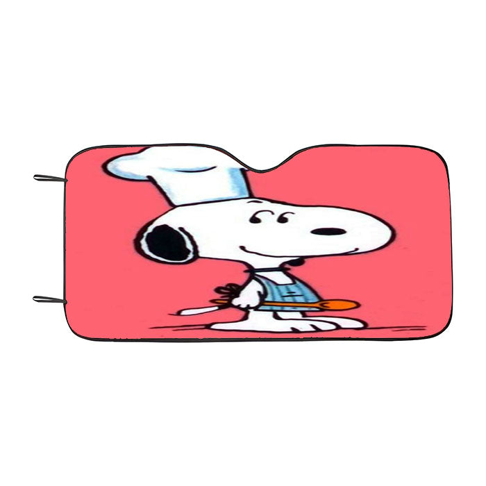 Snoopy Cooking Car Auto Sun Shade Windshield Cover