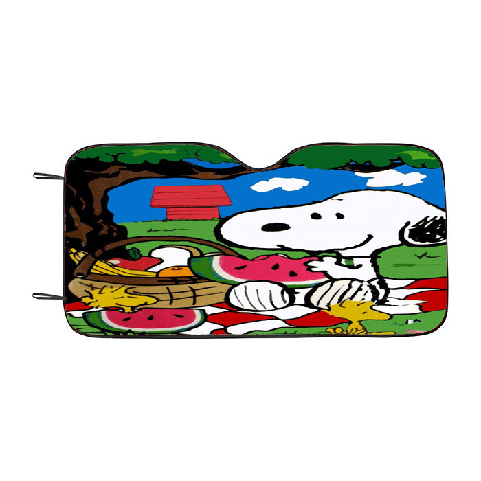 Snoopy Eat Fruits Car Auto Sun Shade Windshield Cover