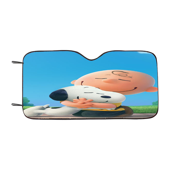 Snoopy Hug Charlie Brown Car Auto Sun Shade Windshield Cover