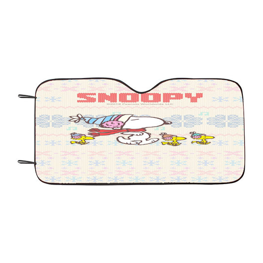 Snoopy'S Winter Clothes Car Auto Sun Shade Windshield Cover