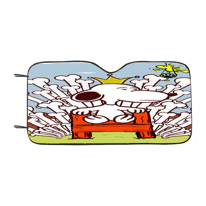Snoopy The Game Of Bones Car Auto Sun Shade Windshield Cover