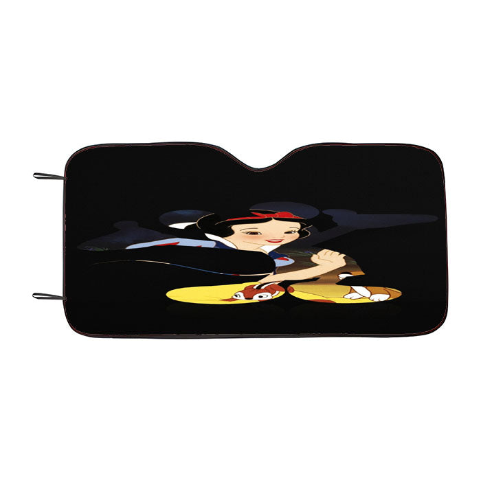 Snow White X Mickey Silhouette Car Auto Sun Shade Windshield Cover