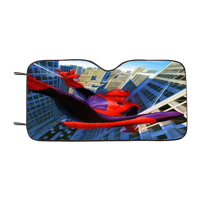 Spider Man Swing Car Auto Sun Shade Windshield Cover