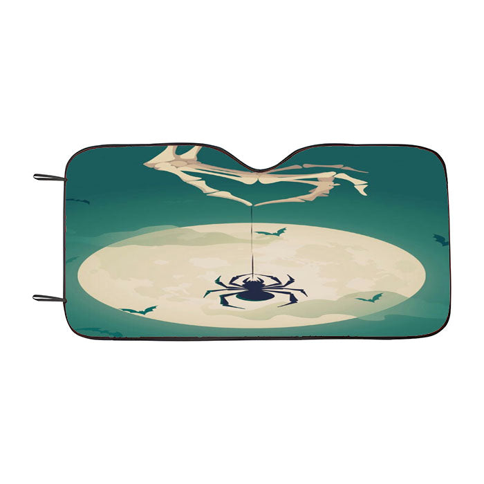 Spider Skull Hand Car Auto Sun Shade Windshield Cover