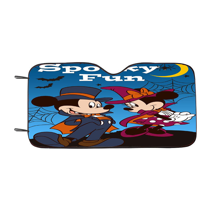 Spooky Fun Mickey & Minnie Car Auto Sun Shade Windshield Cover