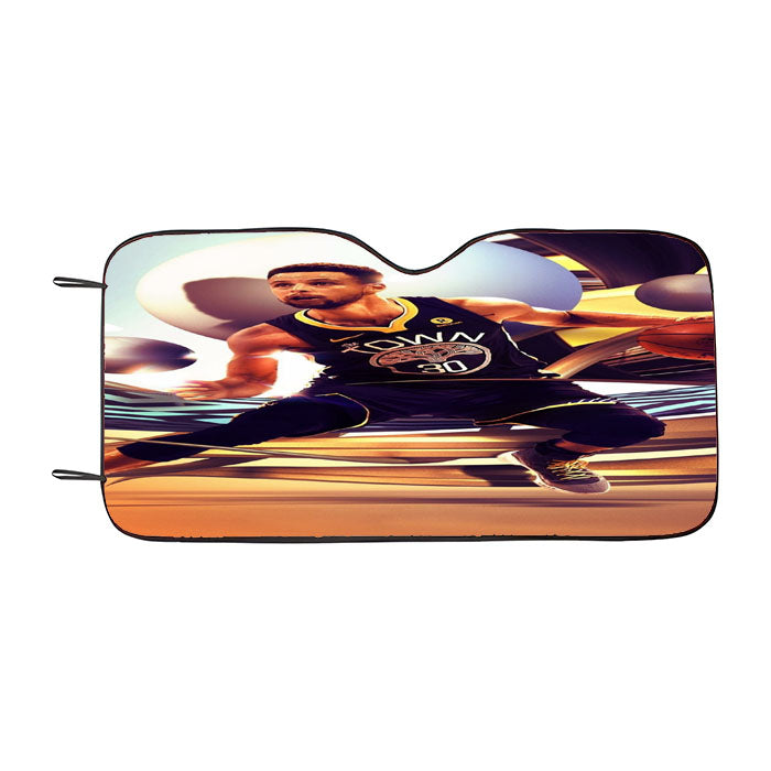 Stephen Curry Dunk Basketball Player Car Auto Sun Shade Windshield Cover