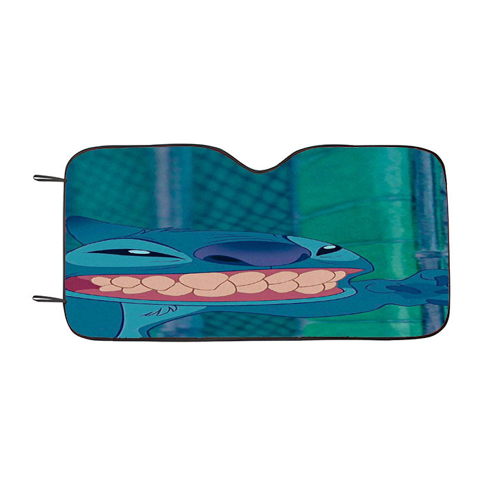 Stitch Show Your Strong Teeth Car Auto Sun Shade Windshield Cover
