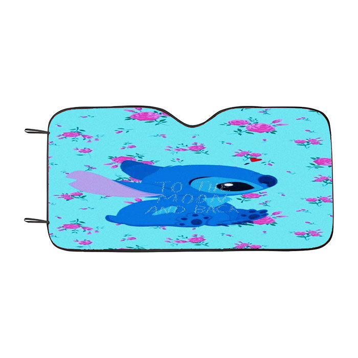 Stitch To The Moon And Back Car Auto Sun Shade Windshield Cover