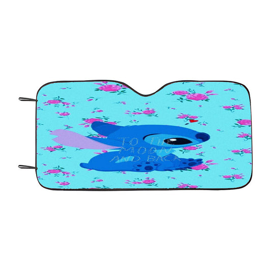 Stitch To The Moon And Back Car Auto Sun Shade Windshield Cover