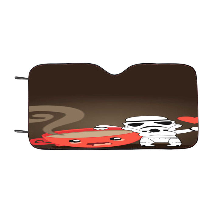 Stormtroopers Loves Coffee Car Auto Sun Shade Windshield Cover