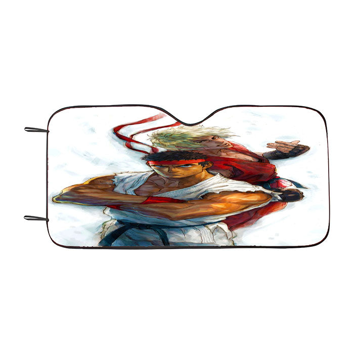 Street Fighter Ryu And Ken Car Auto Sun Shade Windshield Cover