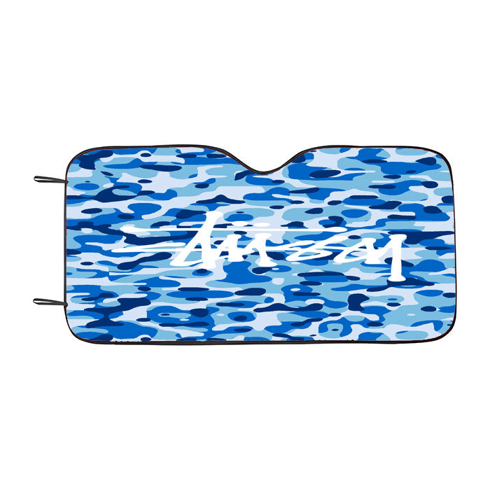 Stussy Bape Camouflage Blue Car Auto Sun Shade Windshield Cover