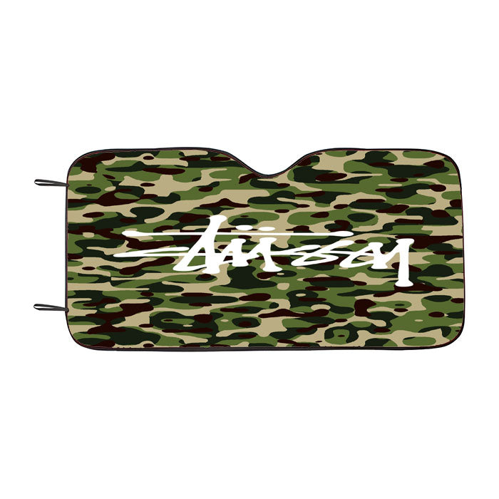 Stussy Bape Camouflage Green Car Auto Sun Shade Windshield Cover