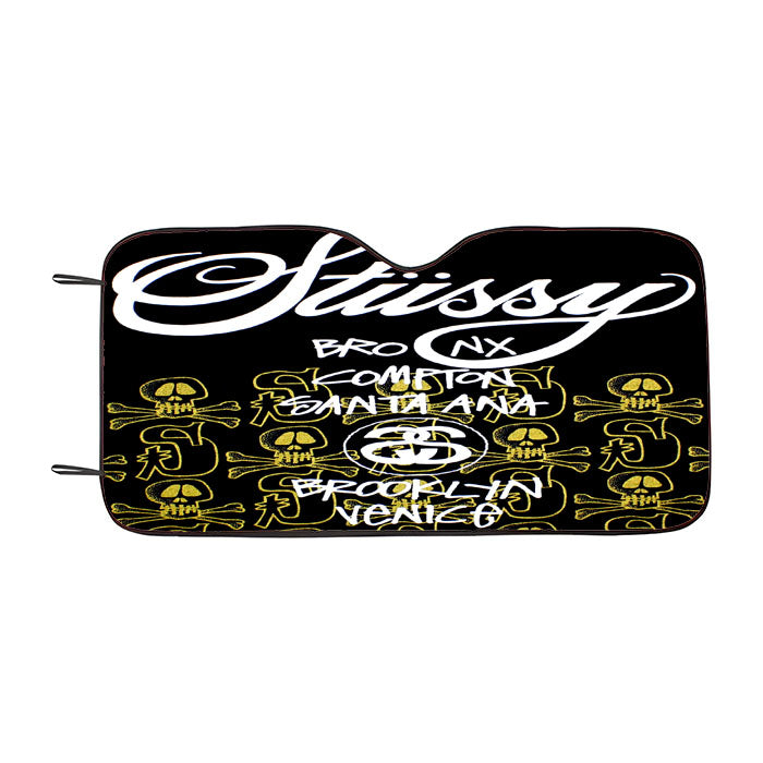 Stussy Skulls Pattern Car Auto Sun Shade Windshield Cover