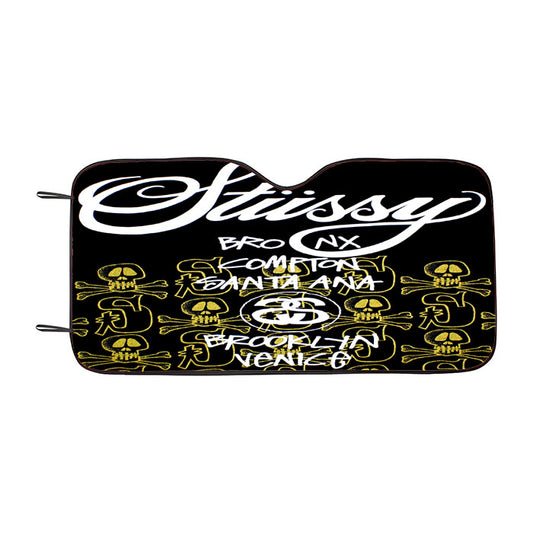 Stussy Skulls Pattern Car Auto Sun Shade Windshield Cover