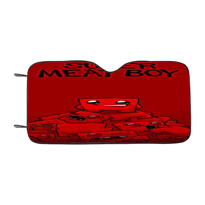 Super Meat Boy Cartoon Car Auto Sun Shade Windshield Cover