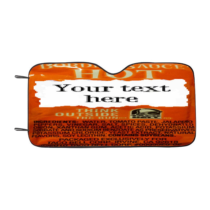 Taco Bell Your Text Here Car Auto Sun Shade Windshield Cover