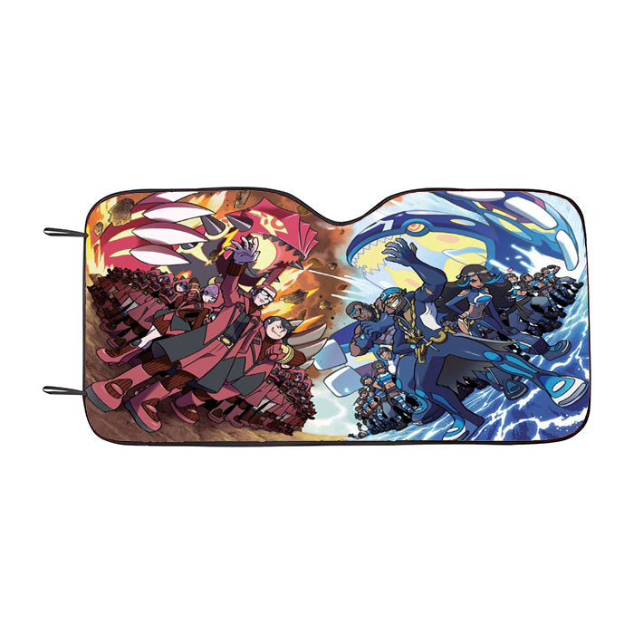 Team Aqua X Team Magma Pokemon Car Auto Sun Shade Windshield Cover
