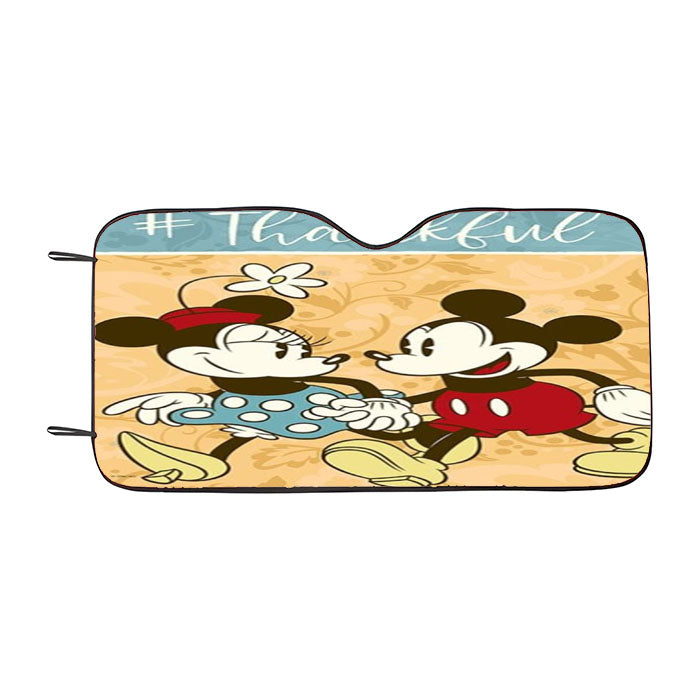 Thankful Mickey & Minnie Car Auto Sun Shade Windshield Cover