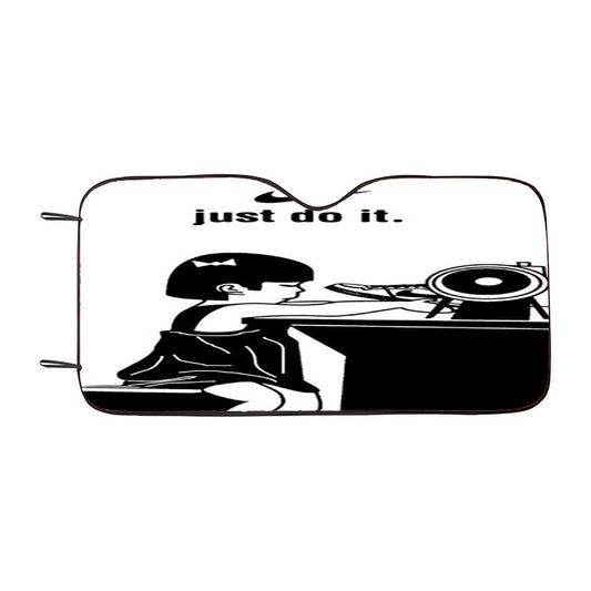 The Little Nike Girl Just Do It Car Auto Sun Shade Windshield Cover