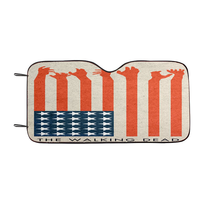 The Walking Dead America Flag Car Auto Sun Shade Windshield Cover
