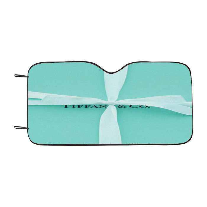Tiffany And Co Blue Box With Ribbon Car Auto Sun Shade Windshield Cover
