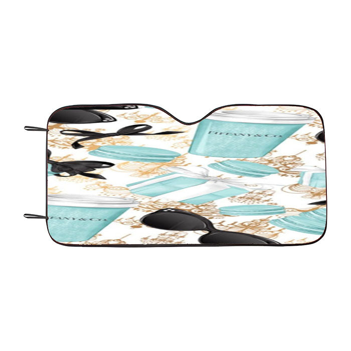 Tiffany And Co Collage Car Auto Sun Shade Windshield Cover