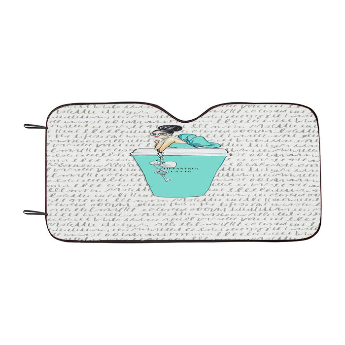 Tiffany And Co Sketch Car Auto Sun Shade Windshield Cover