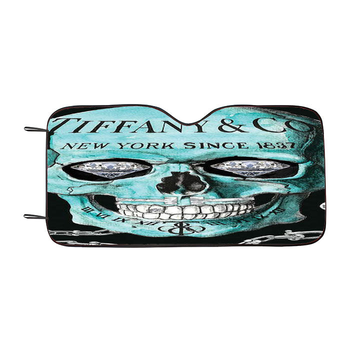 Tiffany And Co Skull Di Car Auto Sun Shade Windshield Cover